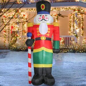 85FT Lighted Nutcracker Christmas Inflatable Soldier Yard Decor for Holidays